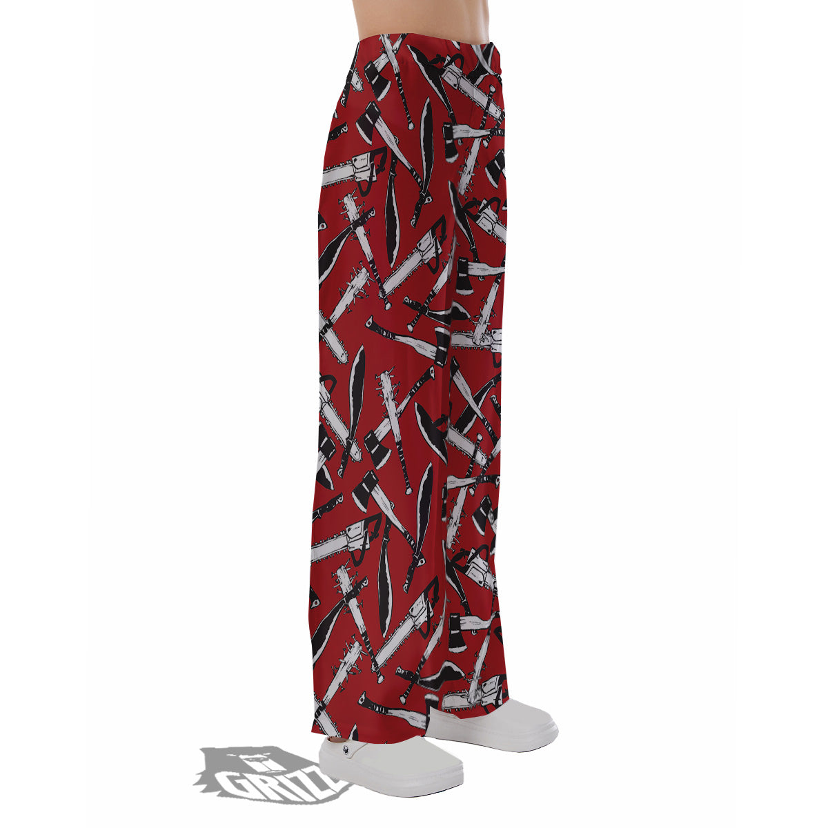 Zombie Killer Weapon Print Pattern Pajama Pants-grizzshop