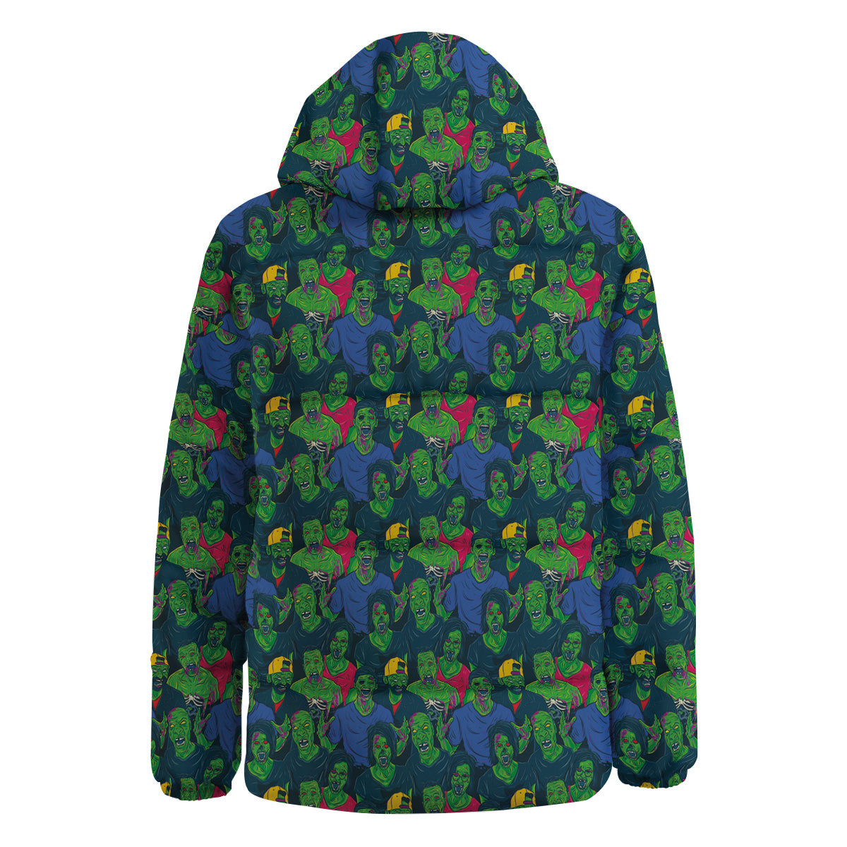 Zombie Print Pattern Down Jacket-grizzshop