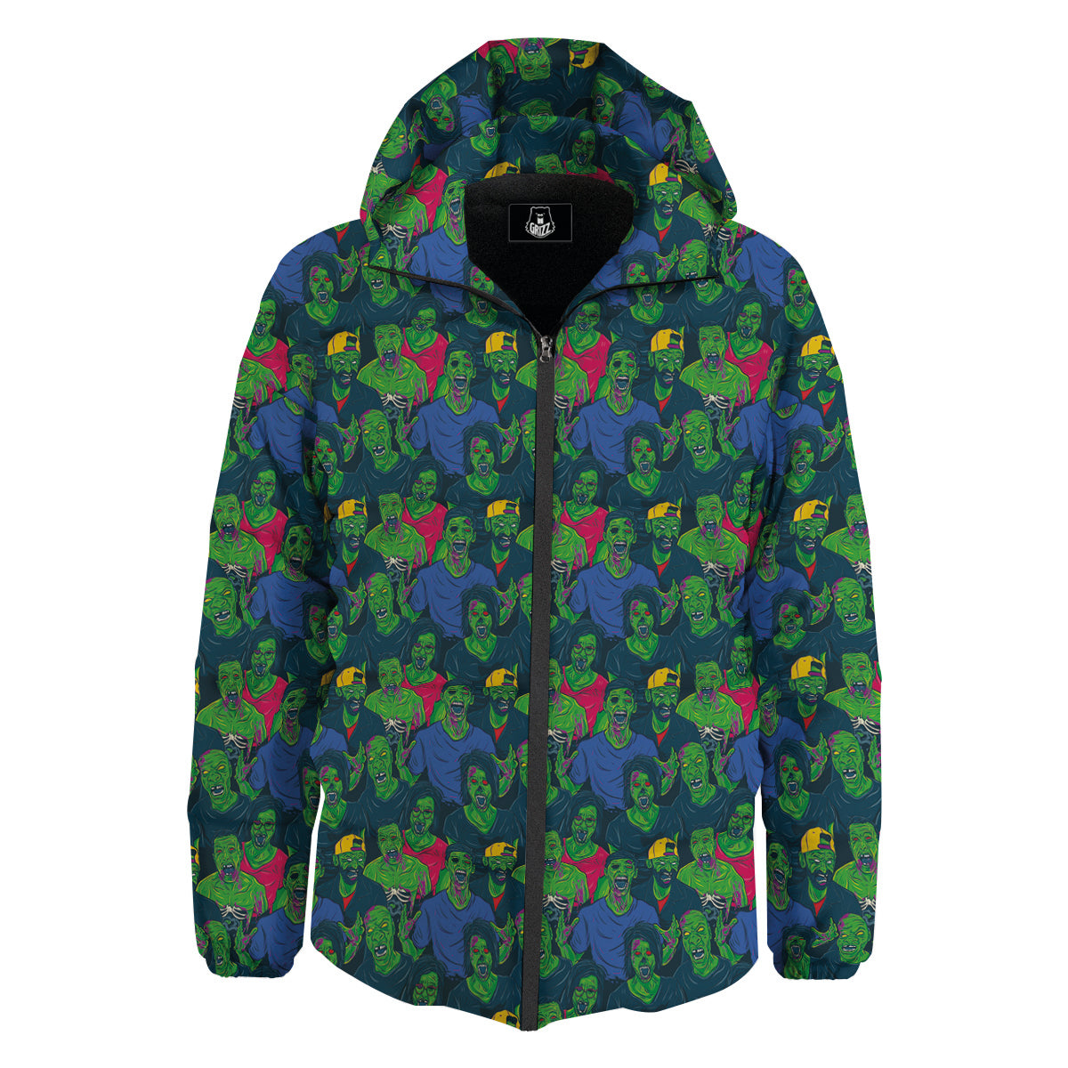 Zombie Print Pattern Down Jacket-grizzshop
