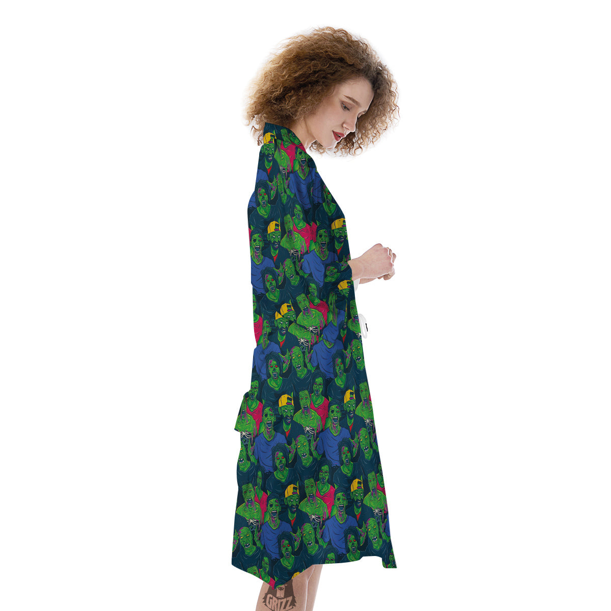 Zombie Print Pattern Kimono-grizzshop