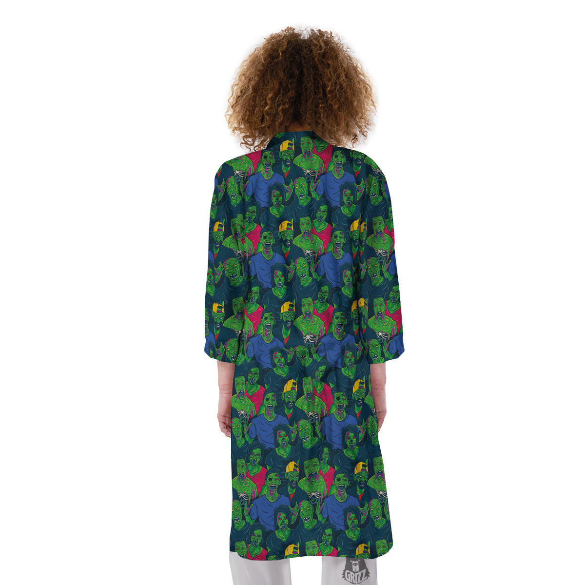 Zombie Print Pattern Kimono-grizzshop