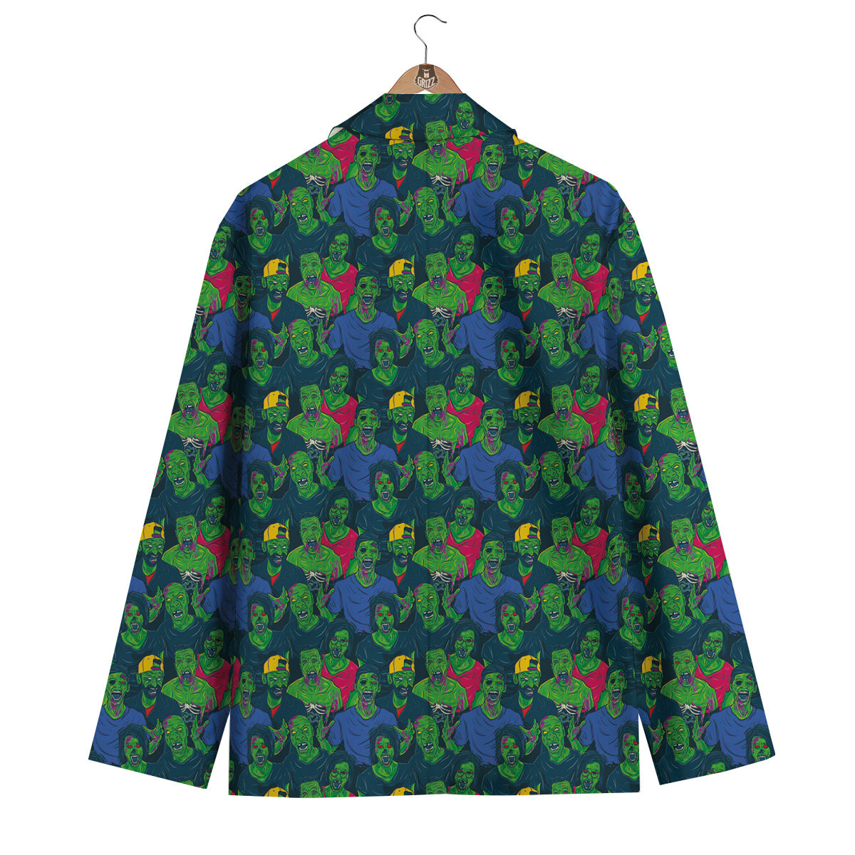 Zombie Print Pattern Men's Blazer-grizzshop
