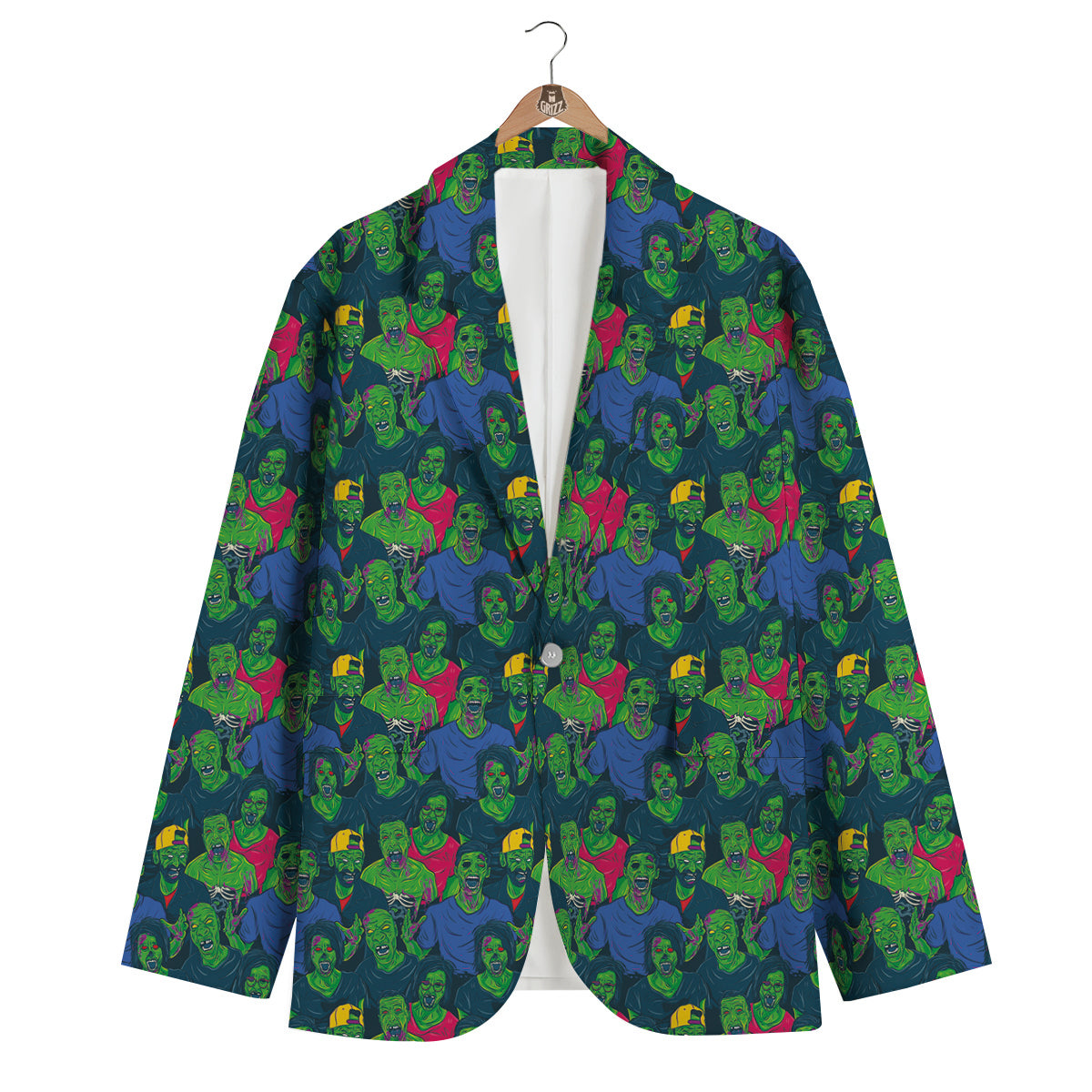 Zombie Print Pattern Men's Blazer-grizzshop