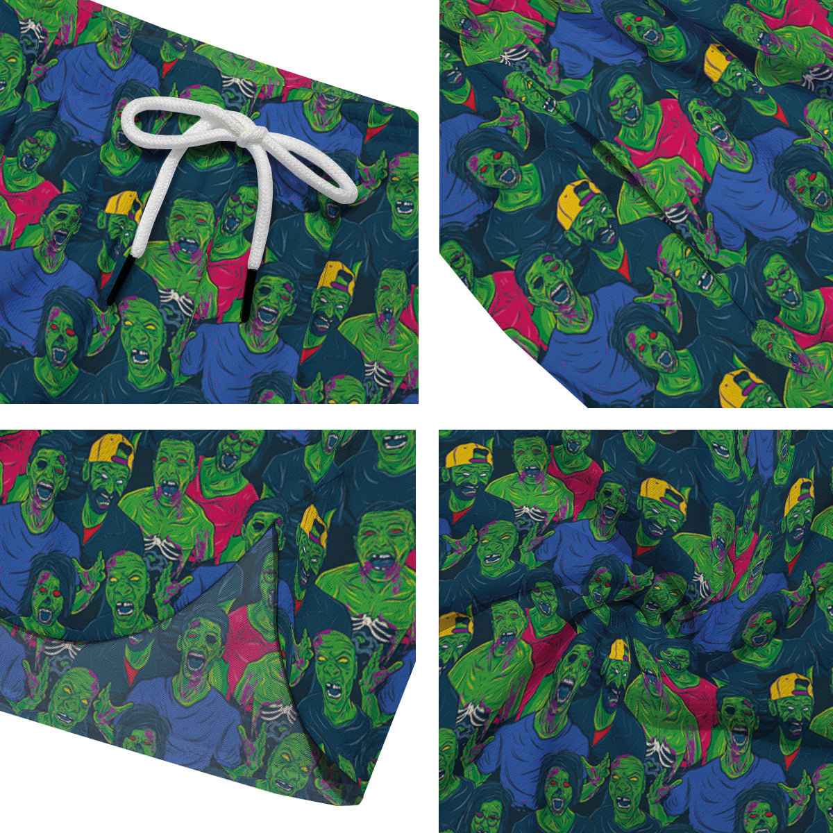 Zombie Print Pattern Men's Running Shorts-grizzshop