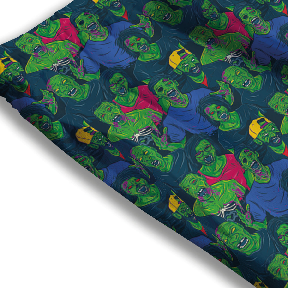 Zombie Print Pattern Mesh Shorts-grizzshop