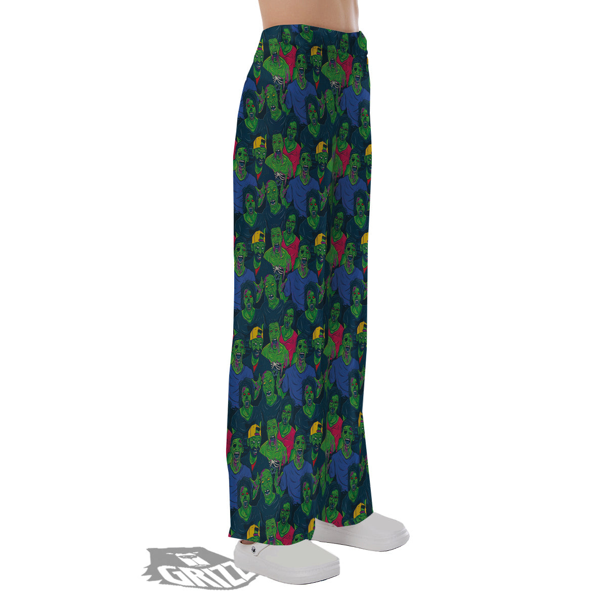 Zombie Print Pattern Pajama Pants-grizzshop