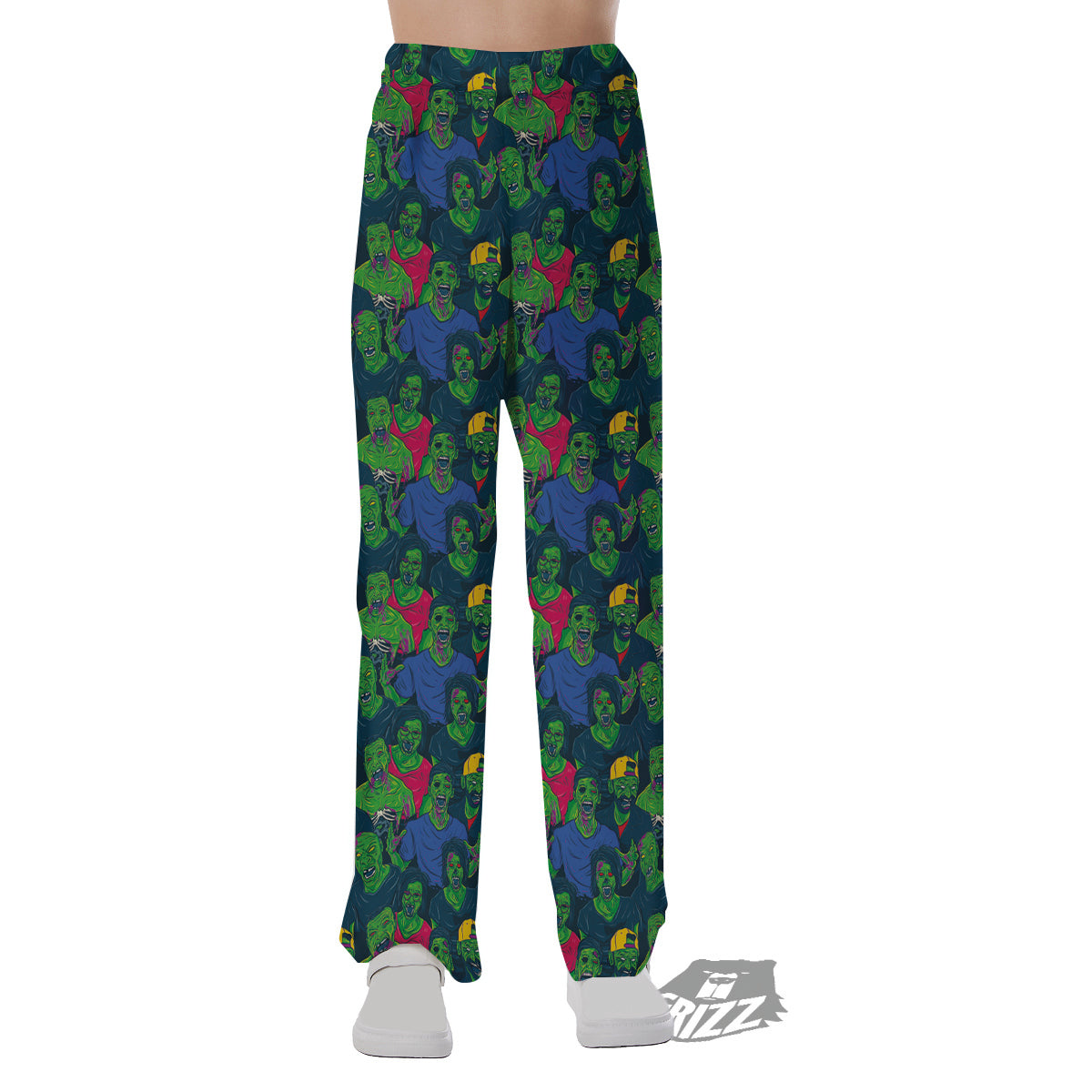 Zombie Print Pattern Pajama Pants-grizzshop