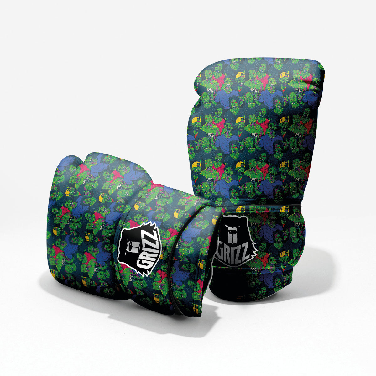 Zombie Print Pattern Sparring Gloves-grizzshop