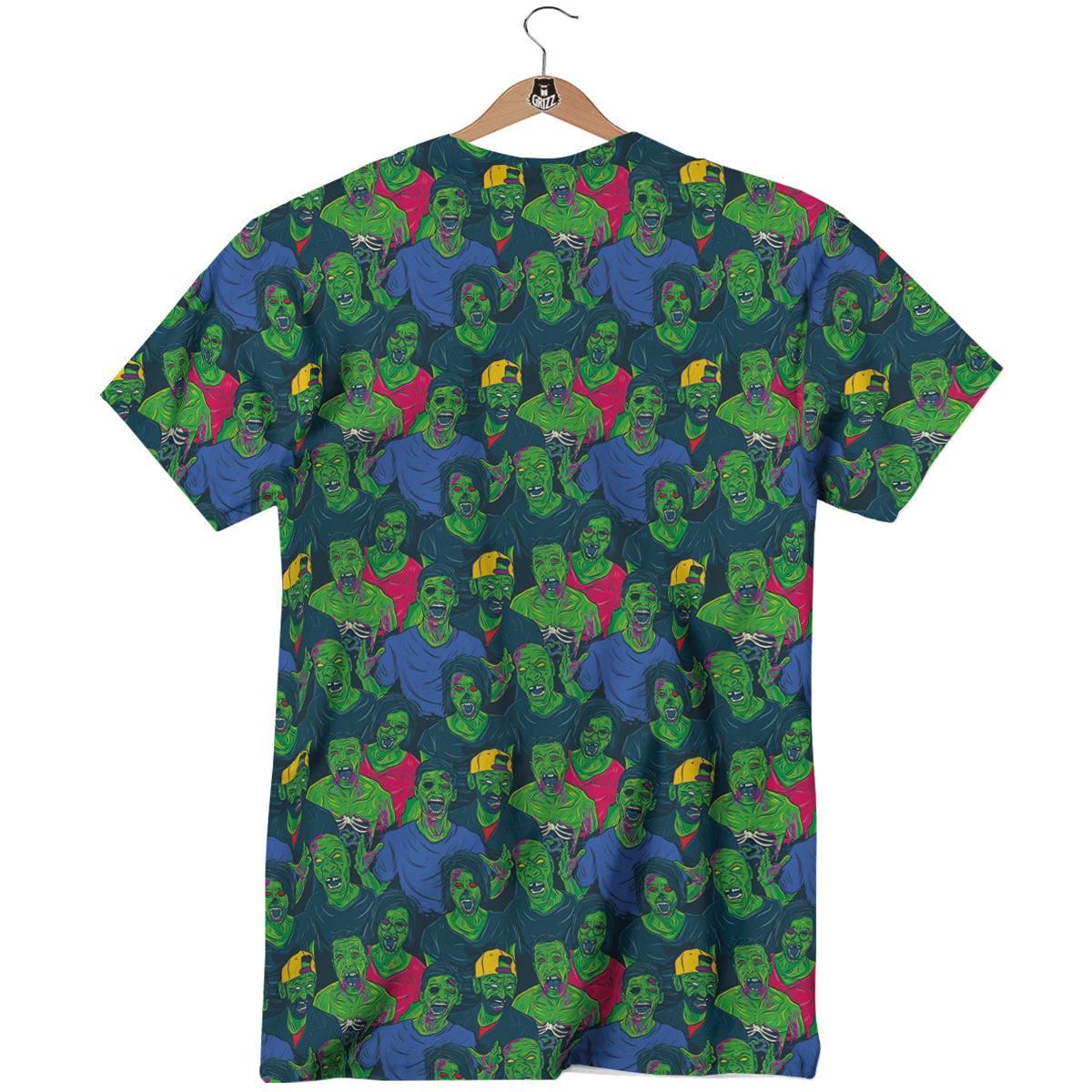 Zombie Print Pattern T-Shirt-grizzshop