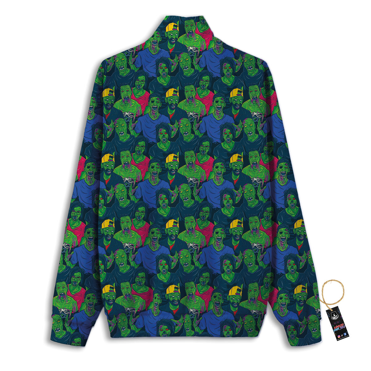 Zombie Print Pattern Track Jacket-grizzshop