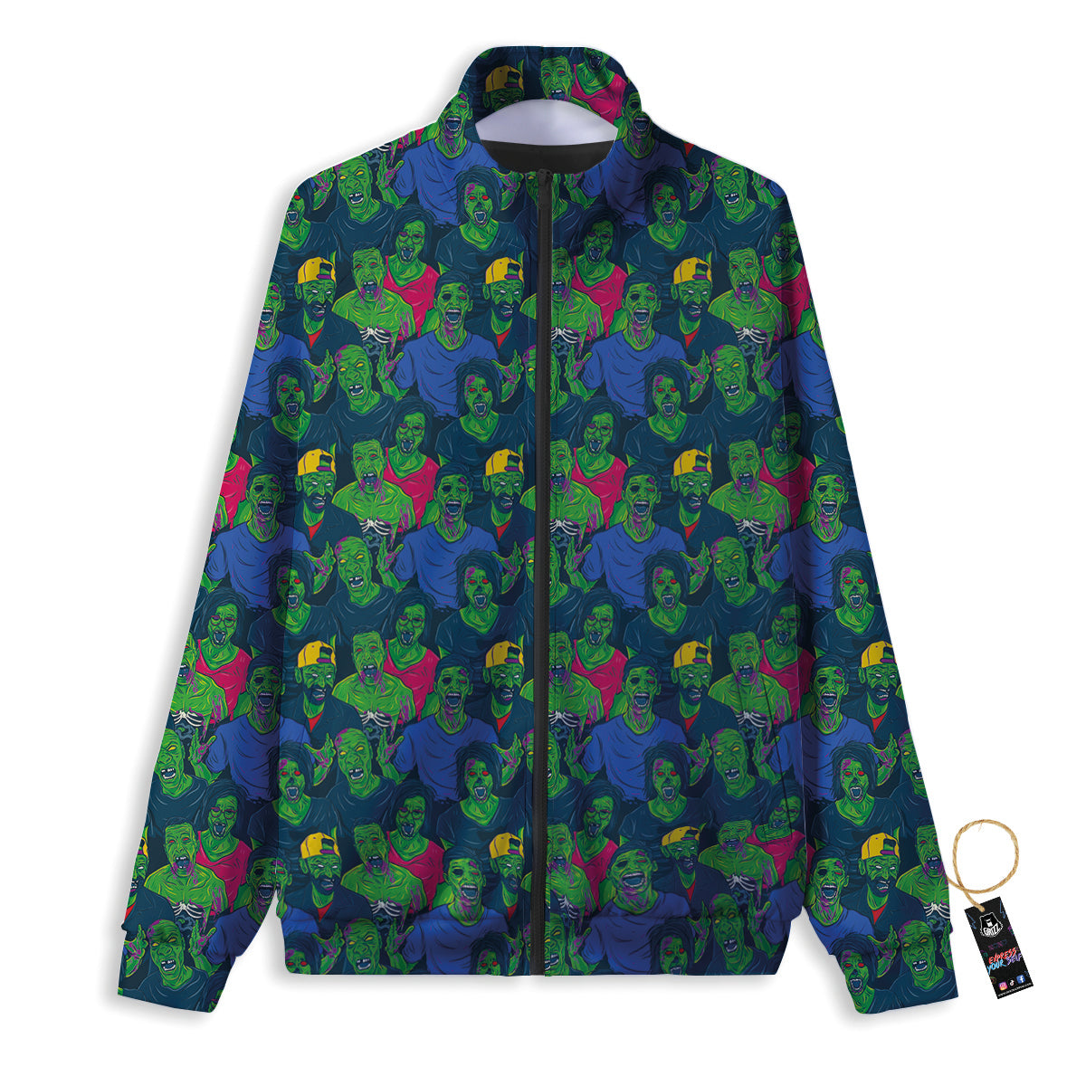 Zombie Print Pattern Track Jacket-grizzshop