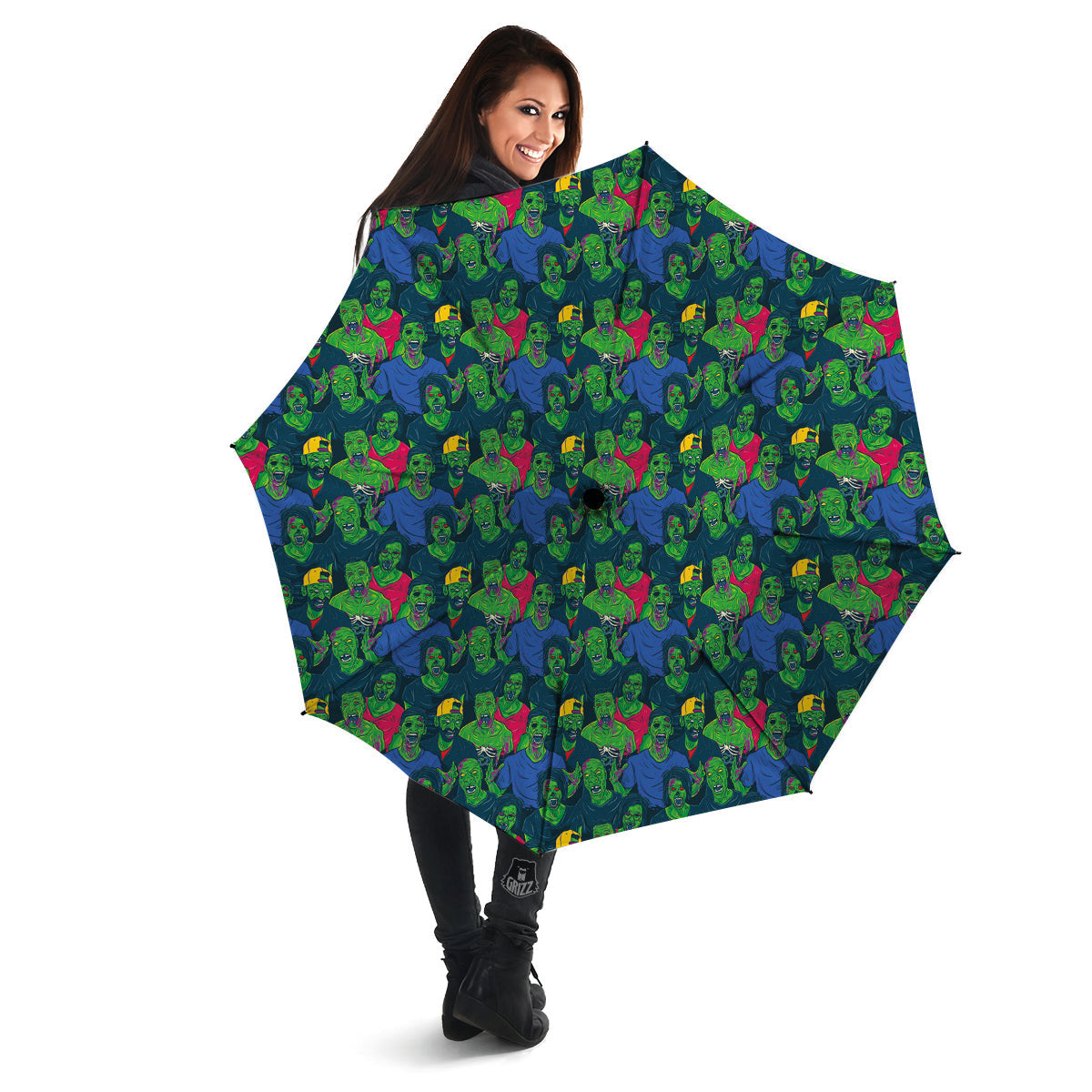 Zombie Print Pattern Umbrella-grizzshop