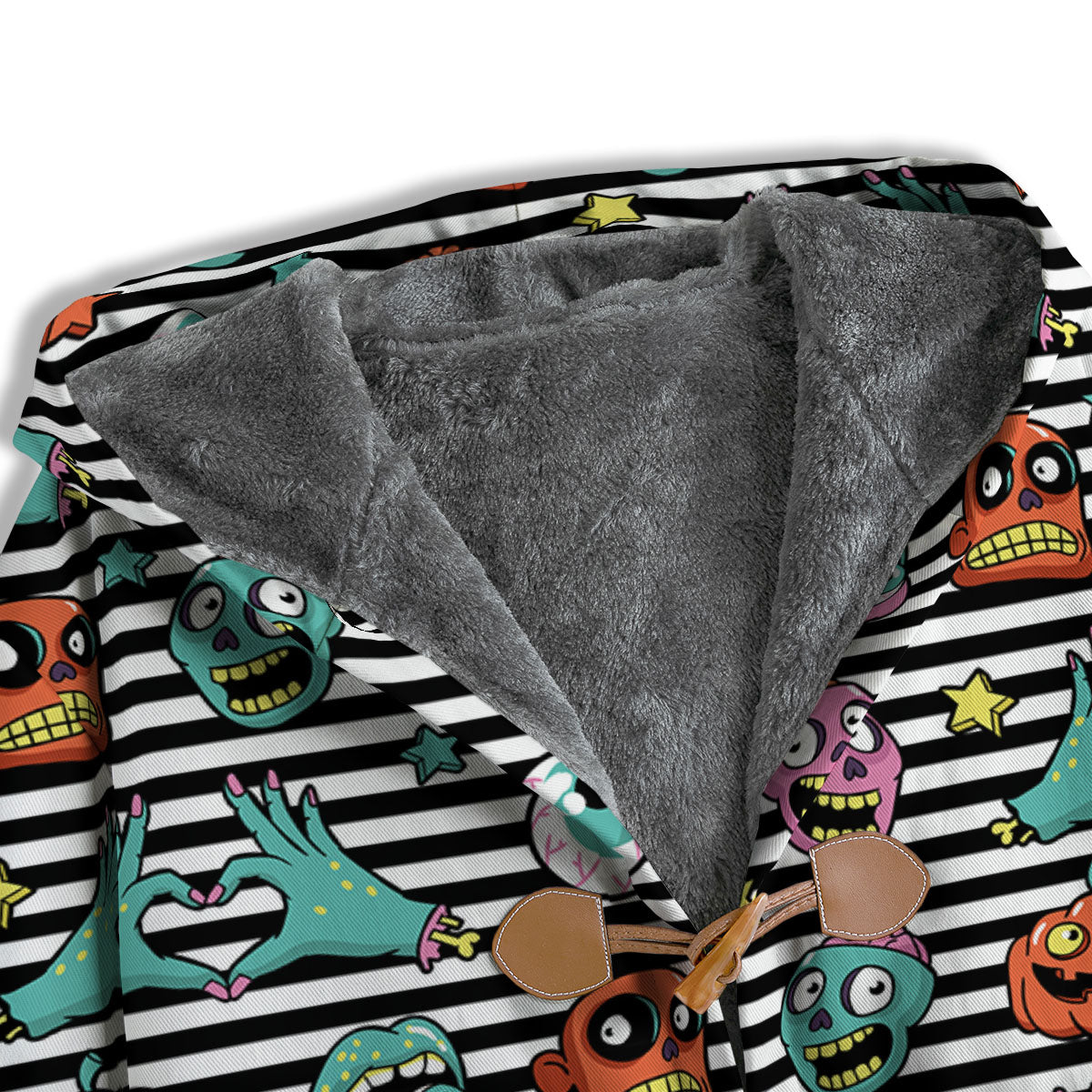 Zombie Striped Halloween Print Pattern Men's Windbreaker Jacket-grizzshop