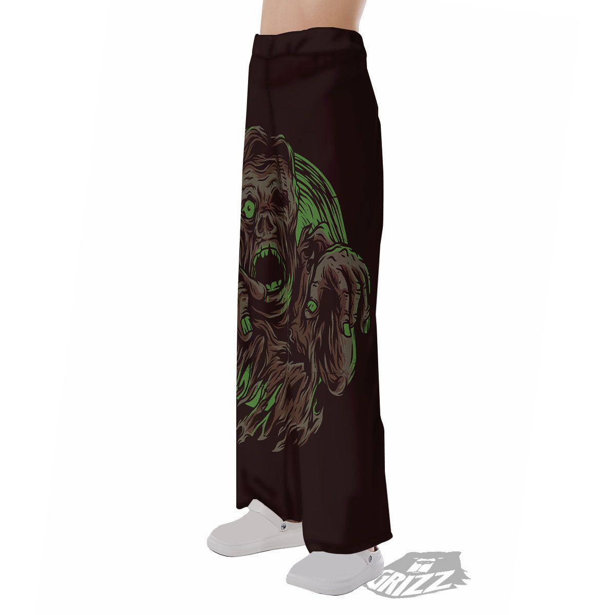 Zombie Walking Green Print Pajama Pants-grizzshop