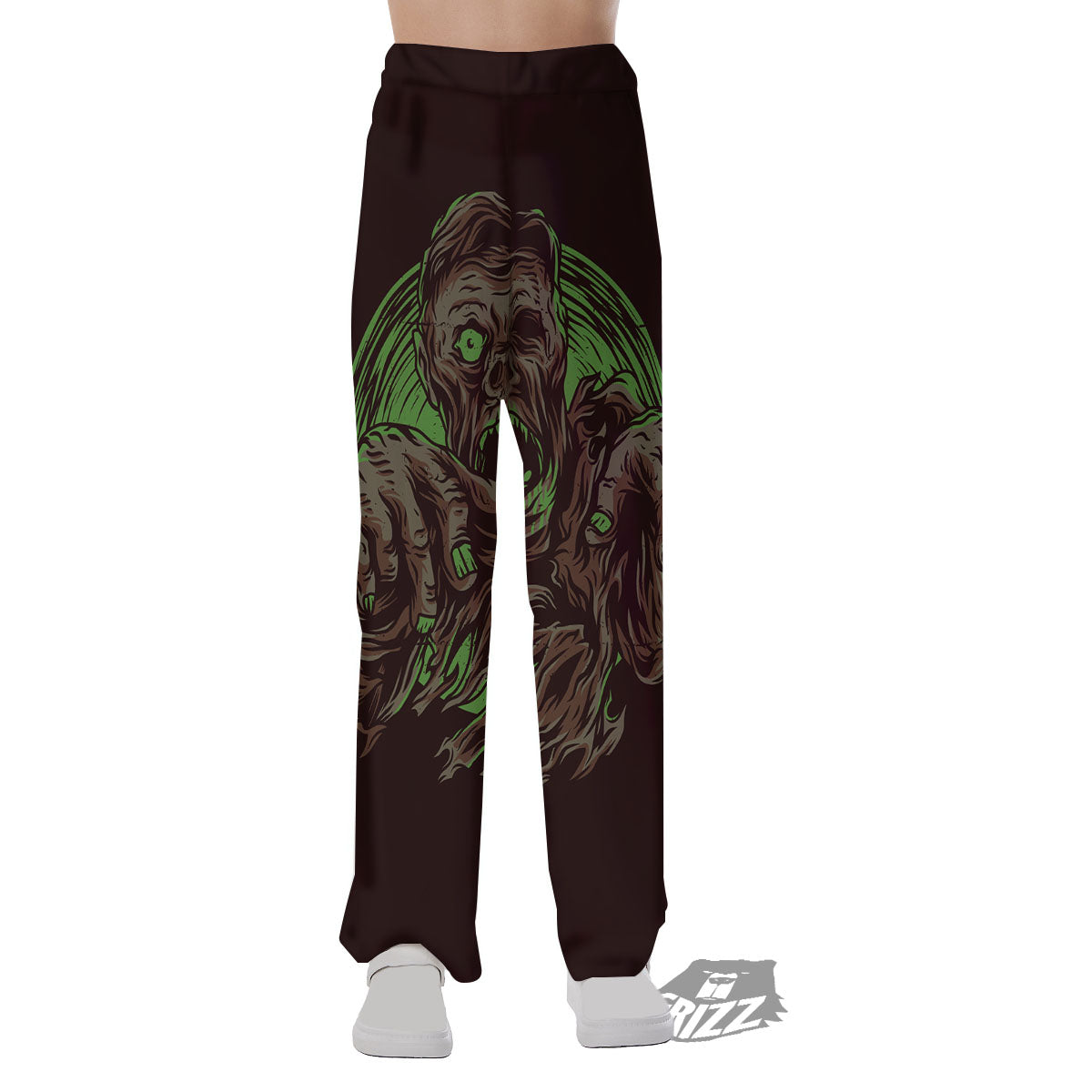 Zombie Walking Green Print Pajama Pants-grizzshop