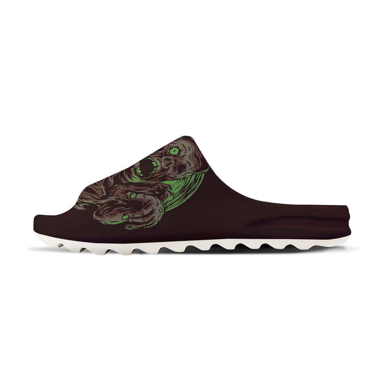 Zombie Walking Green Print Sandals-grizzshop