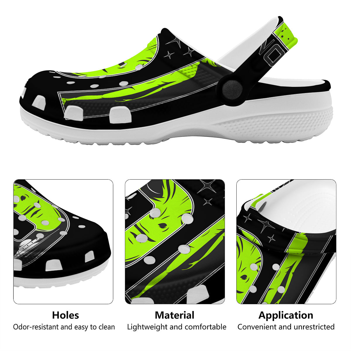 Zone 51 Alien And UFO Print Clog-grizzshop