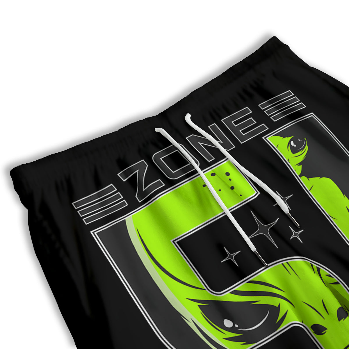 Zone 51 Alien And UFO Print Men's Athletic Shorts
