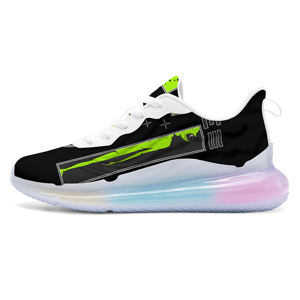 Zone 51 Alien And UFO Print Running Sneakers-grizzshop