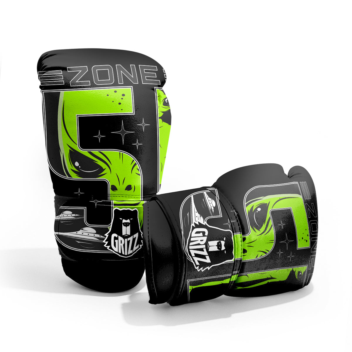 Zone 51 Alien And UFO Print Pro Boxing Glove