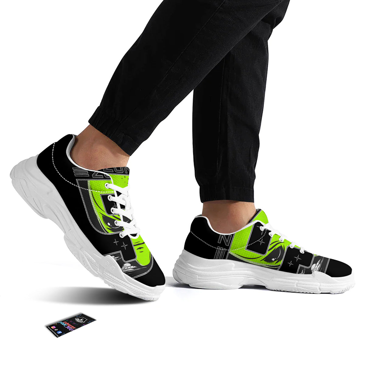 Zone 51 Alien And UFO Print White Chunky Shoes-grizzshop