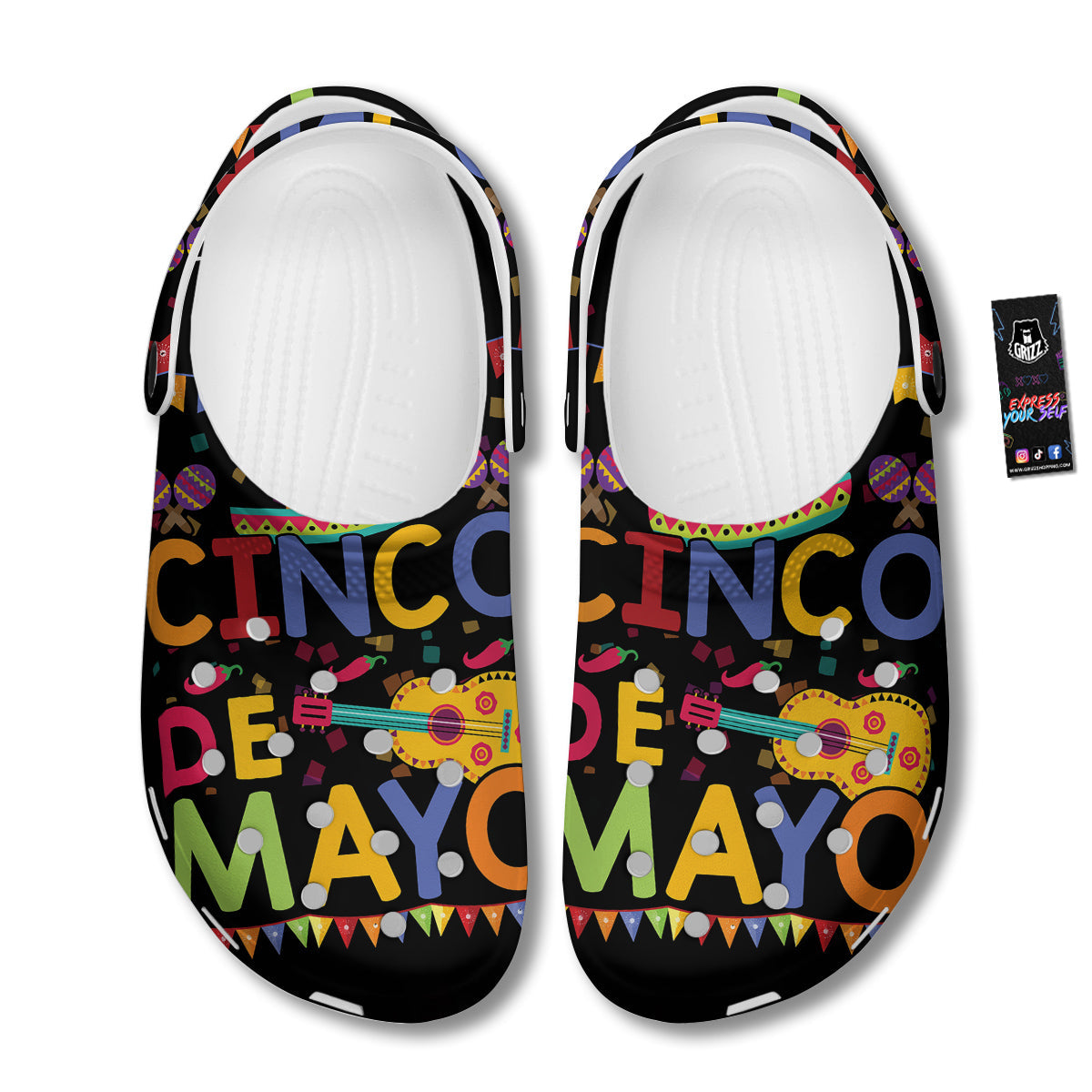 de Mayo Colorful Cinco Print Clog-grizzshop