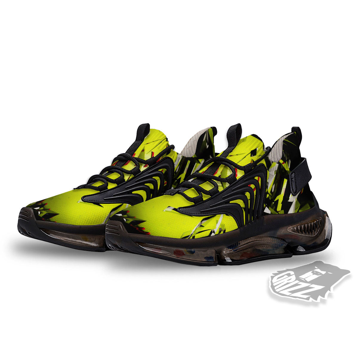 3D Baseballs Print Black Gym Shoes-grizzshop