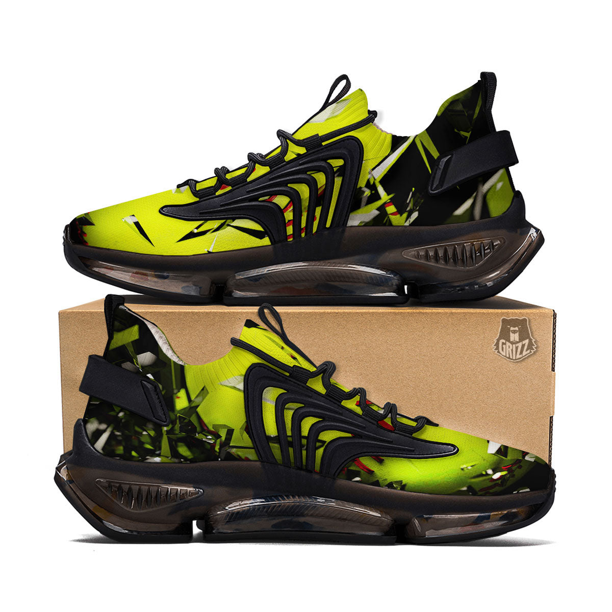 3D Baseballs Print Black Gym Shoes-grizzshop