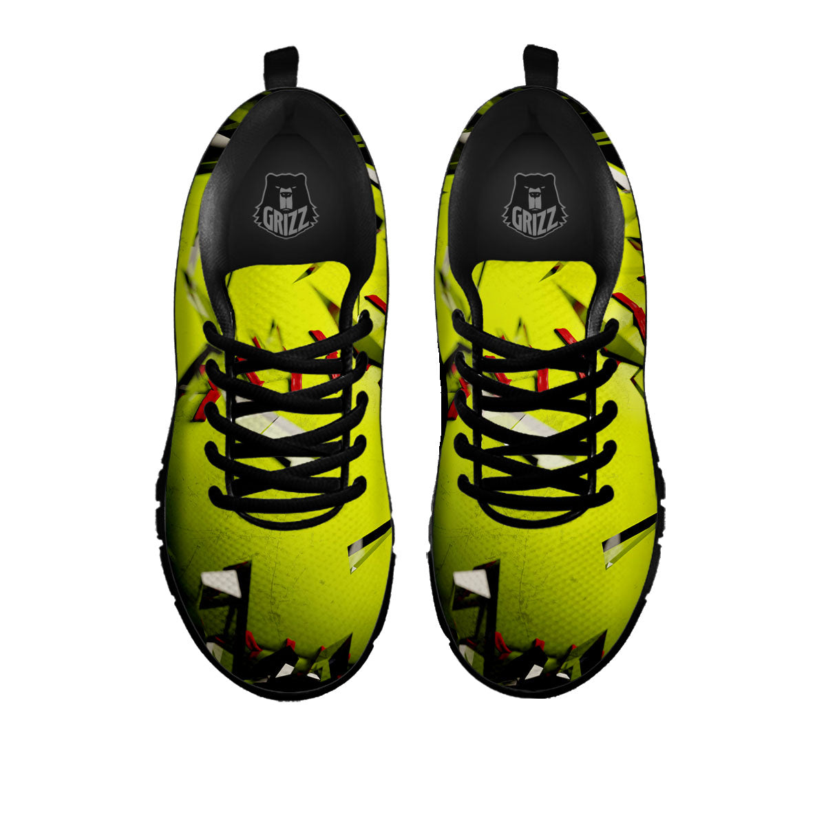 3D Baseballs Print Black Sneaker-grizzshop