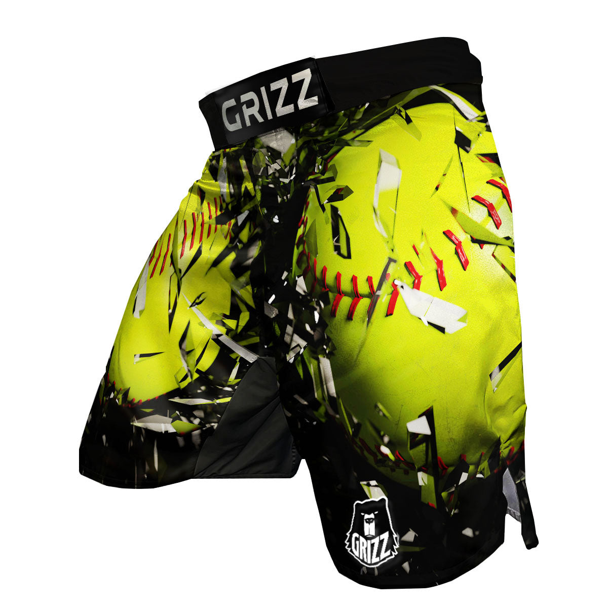3D Baseballs Print MMA Shorts-grizzshop