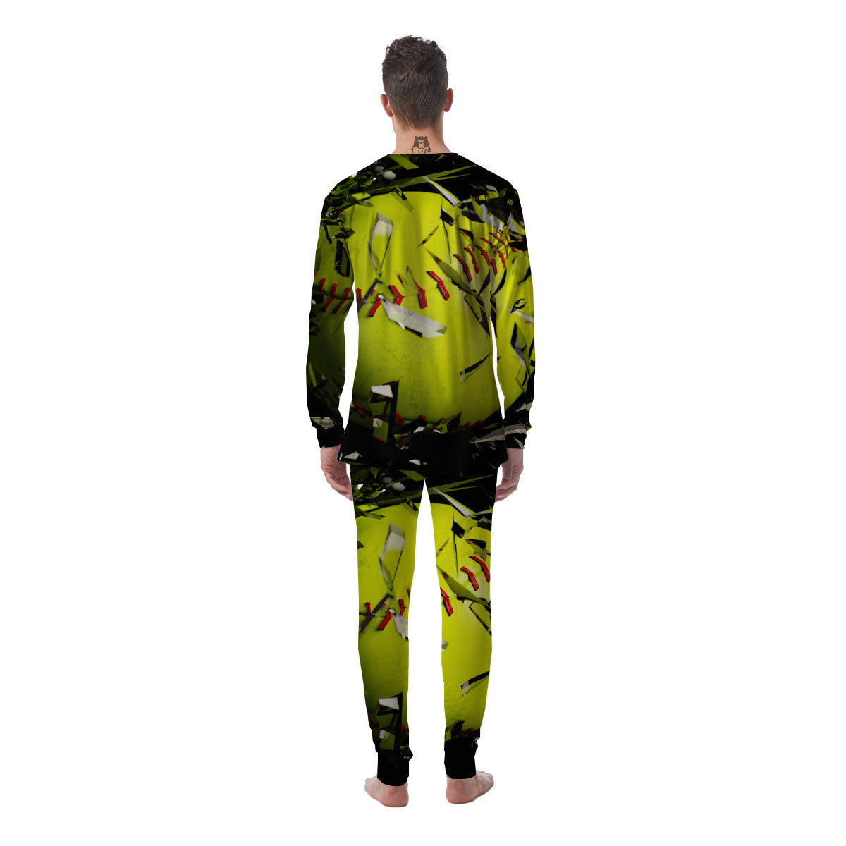 3D Baseballs Print Men's Pajamas-grizzshop