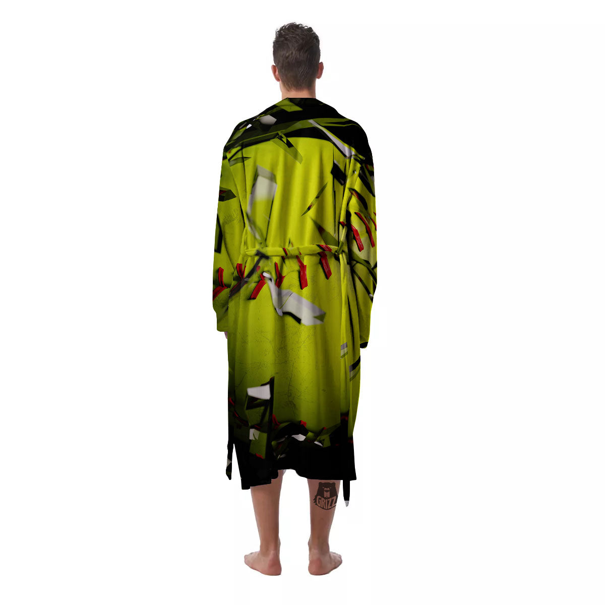 3D Baseballs Print Men's Robe-grizzshop