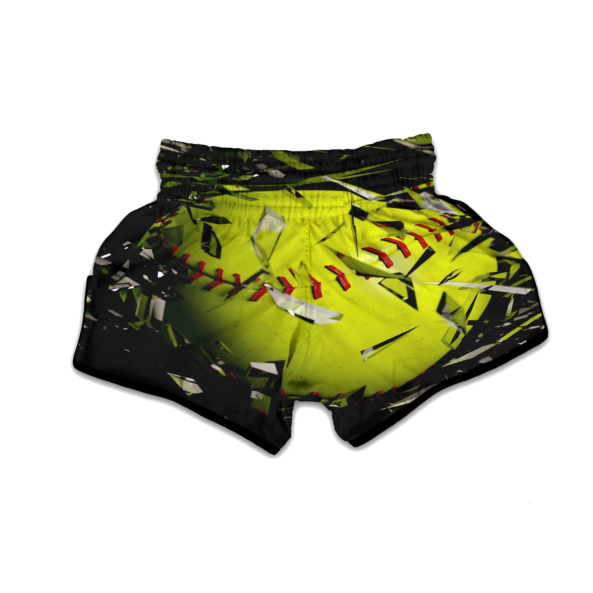 3D Baseballs Print Muay Thai Boxing Shorts-grizzshop