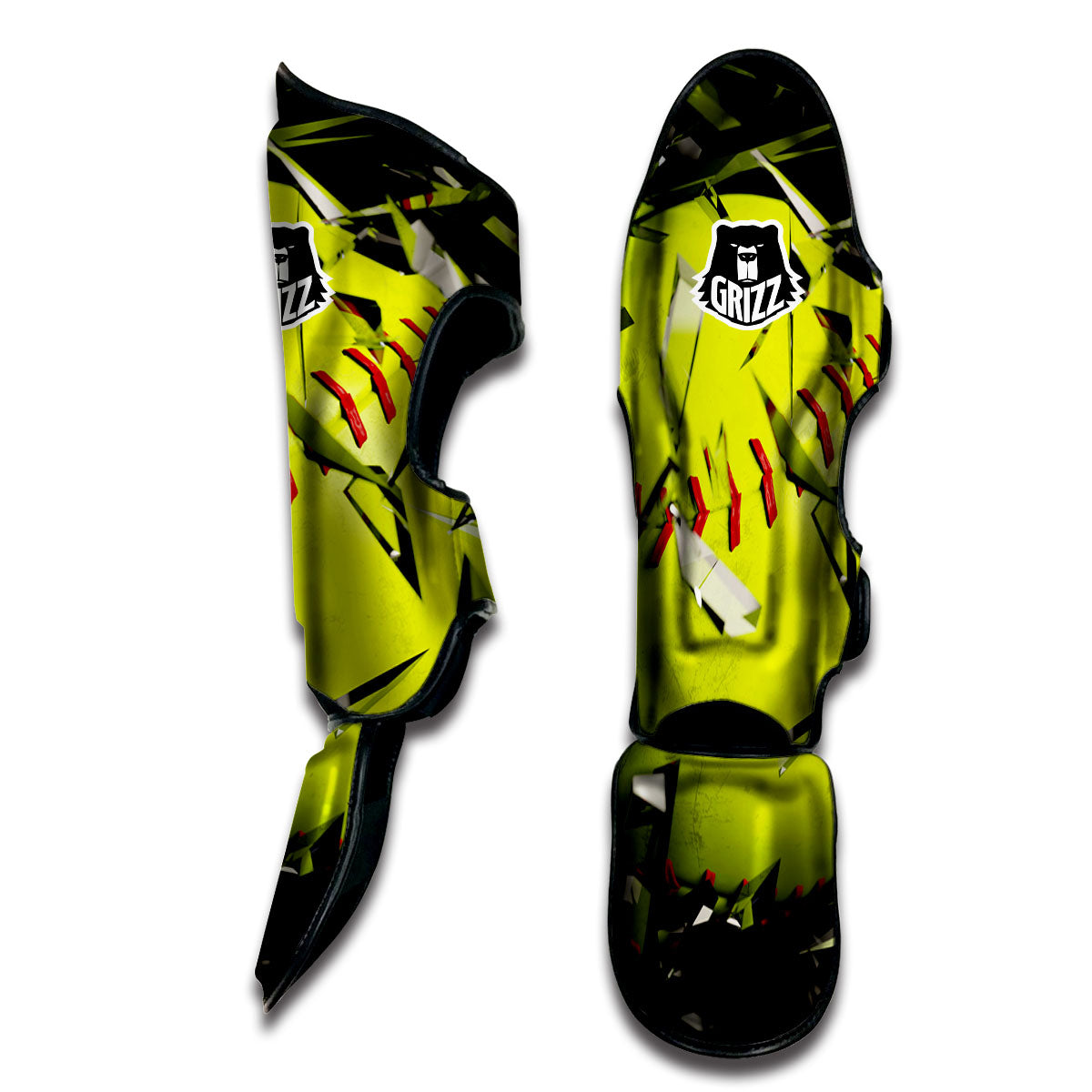 3D Baseballs Print Muay Thai Shin Guards-grizzshop