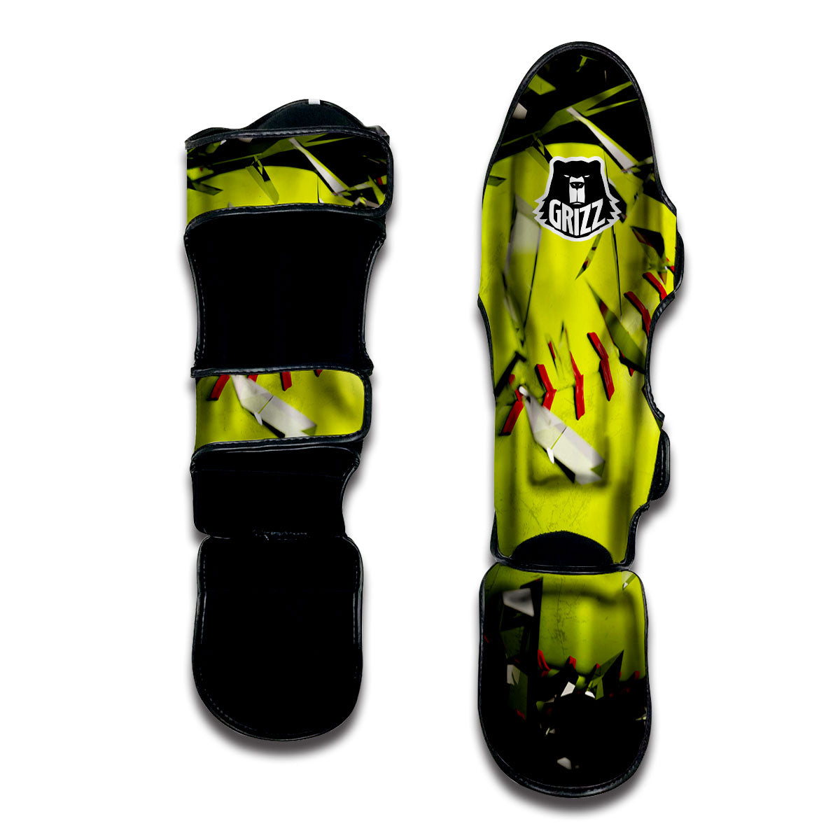 3D Baseballs Print Muay Thai Shin Guards-grizzshop