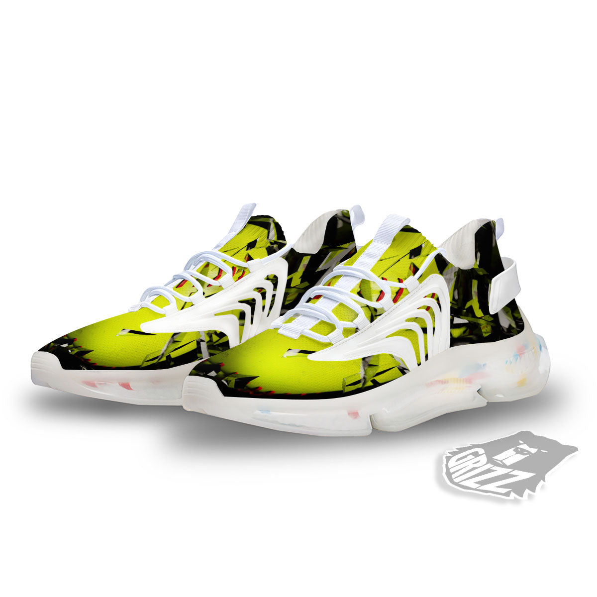 3D Baseballs Print White Gym Shoes-grizzshop