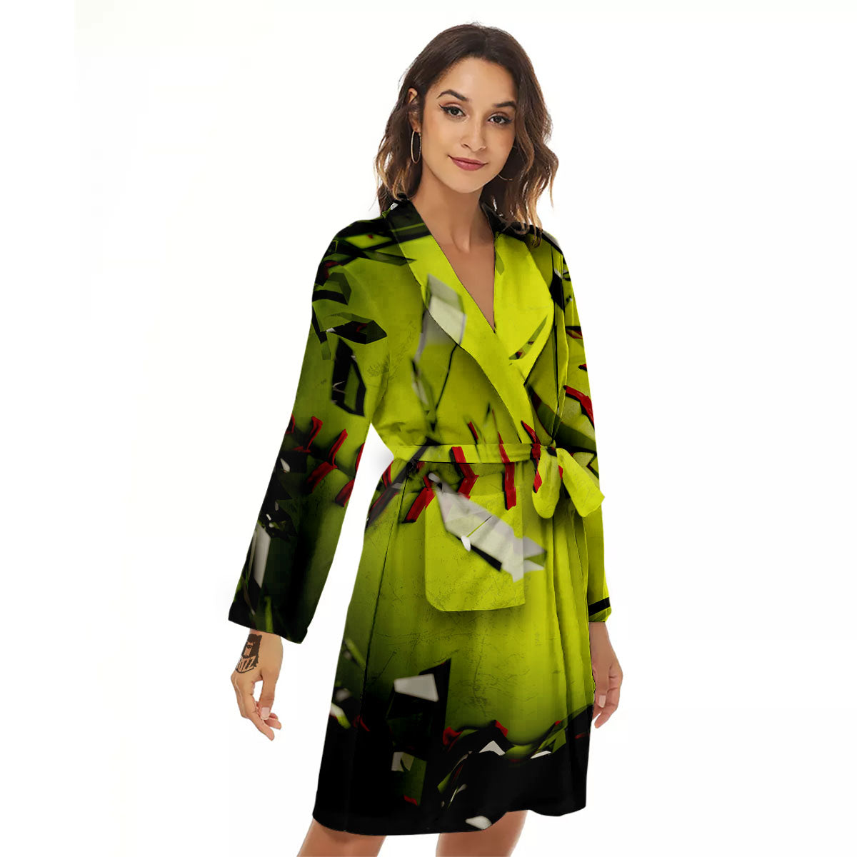 3D Baseballs Print Women's Robe-grizzshop