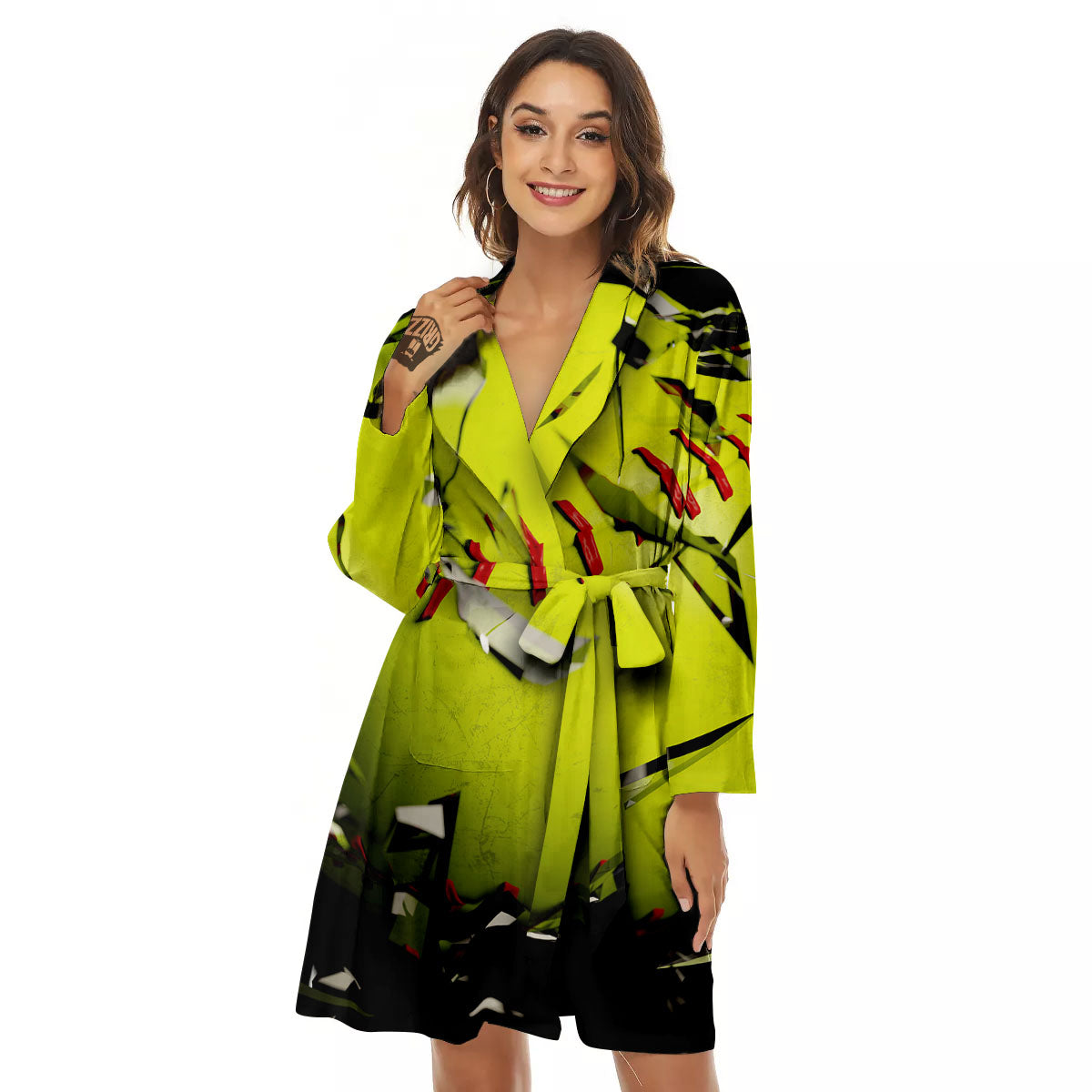 3D Baseballs Print Women's Robe-grizzshop