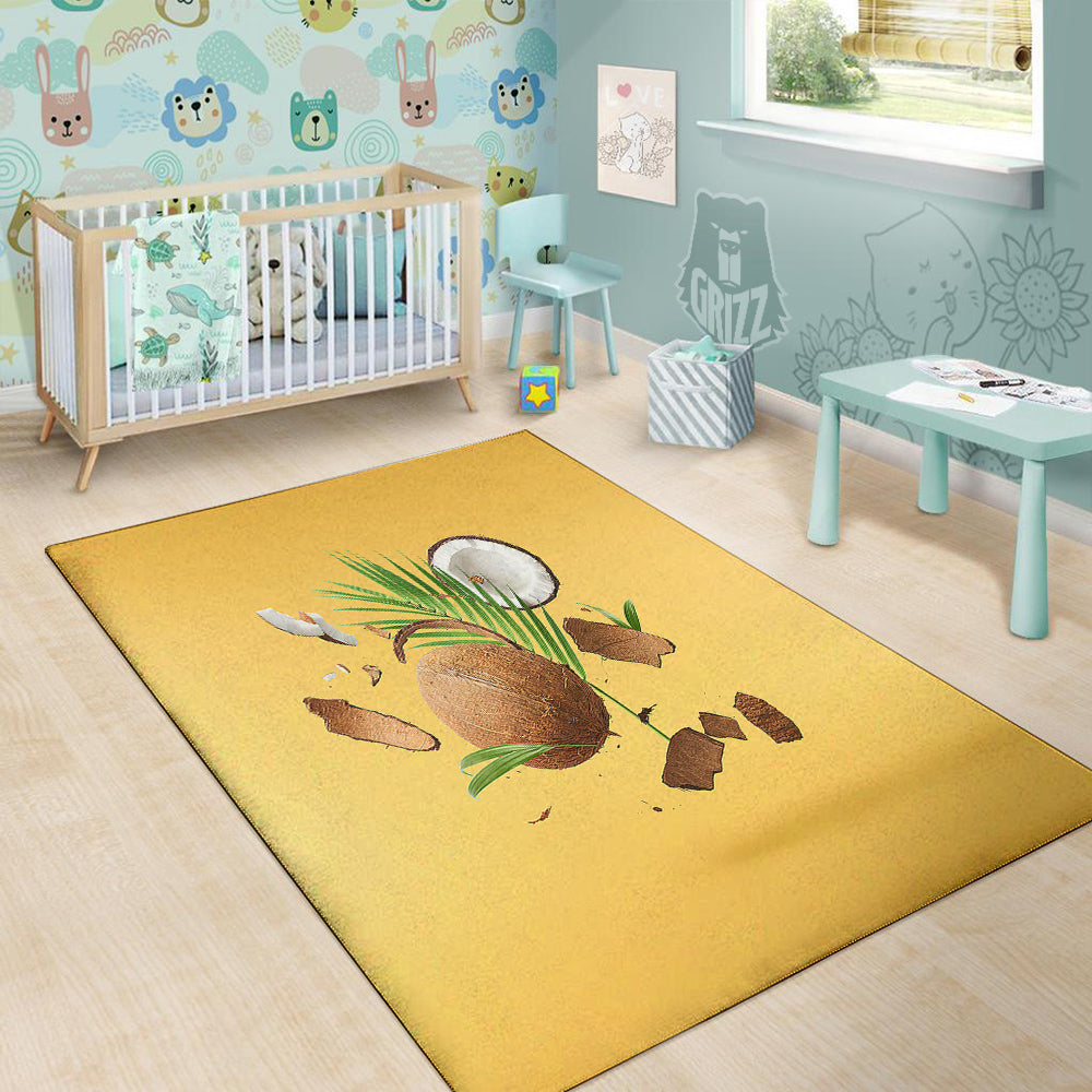 3D Coconut Print Floor Mat-grizzshop