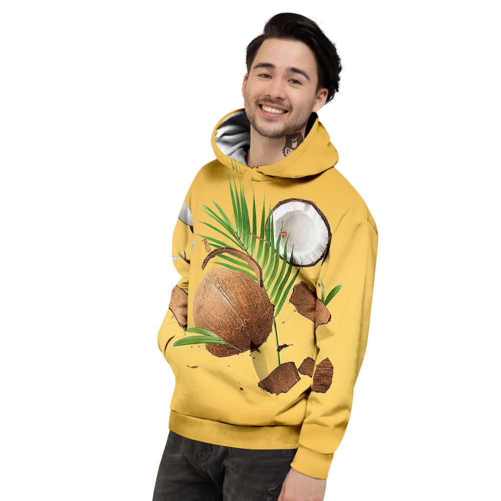 3D Coconut Print Men's Hoodie-grizzshop