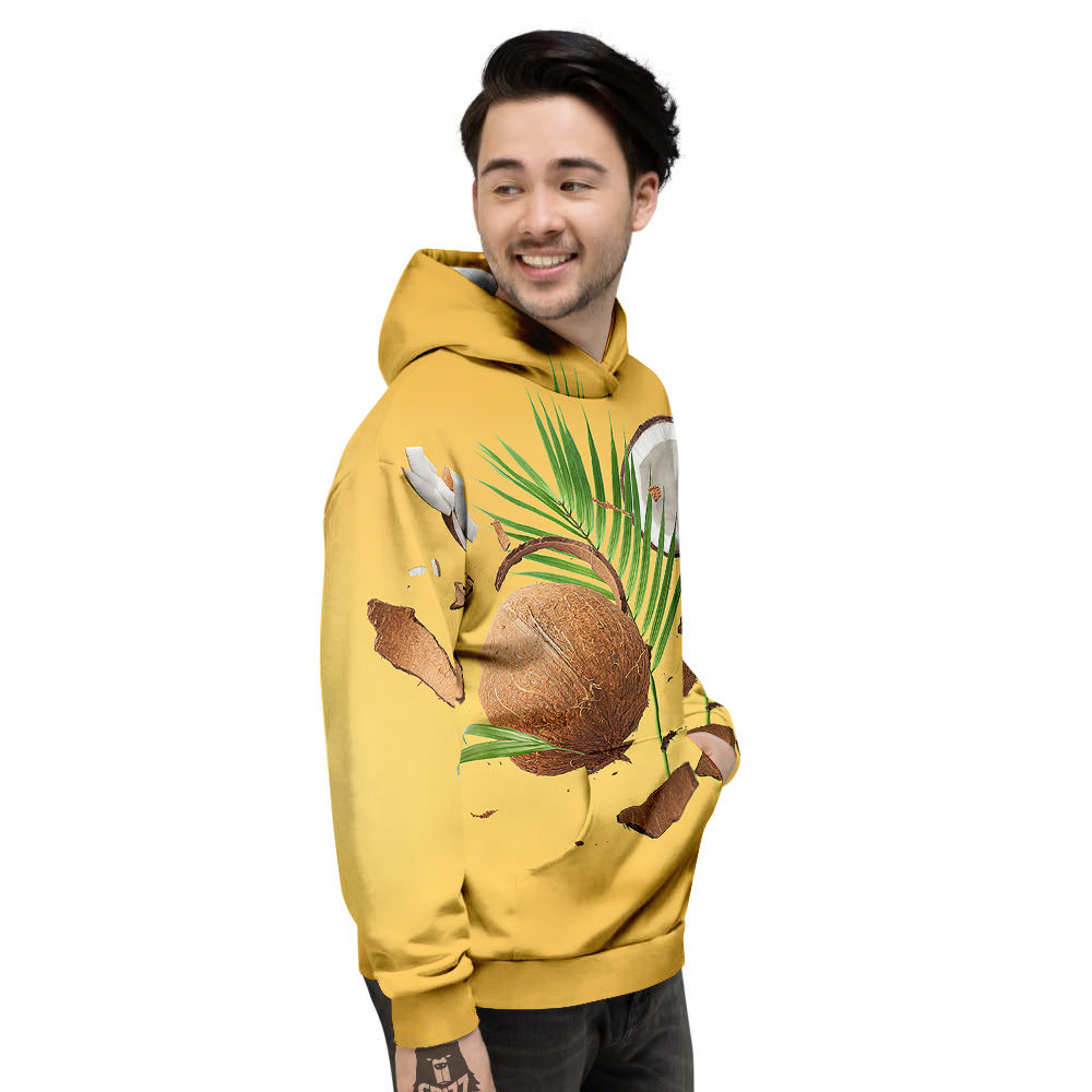 3D Coconut Print Men's Hoodie-grizzshop