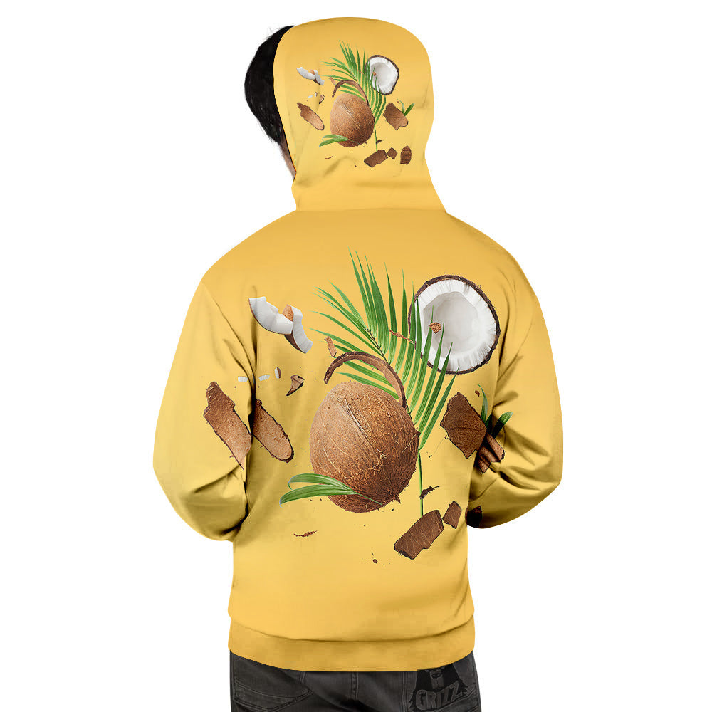 3D Coconut Print Men's Hoodie-grizzshop