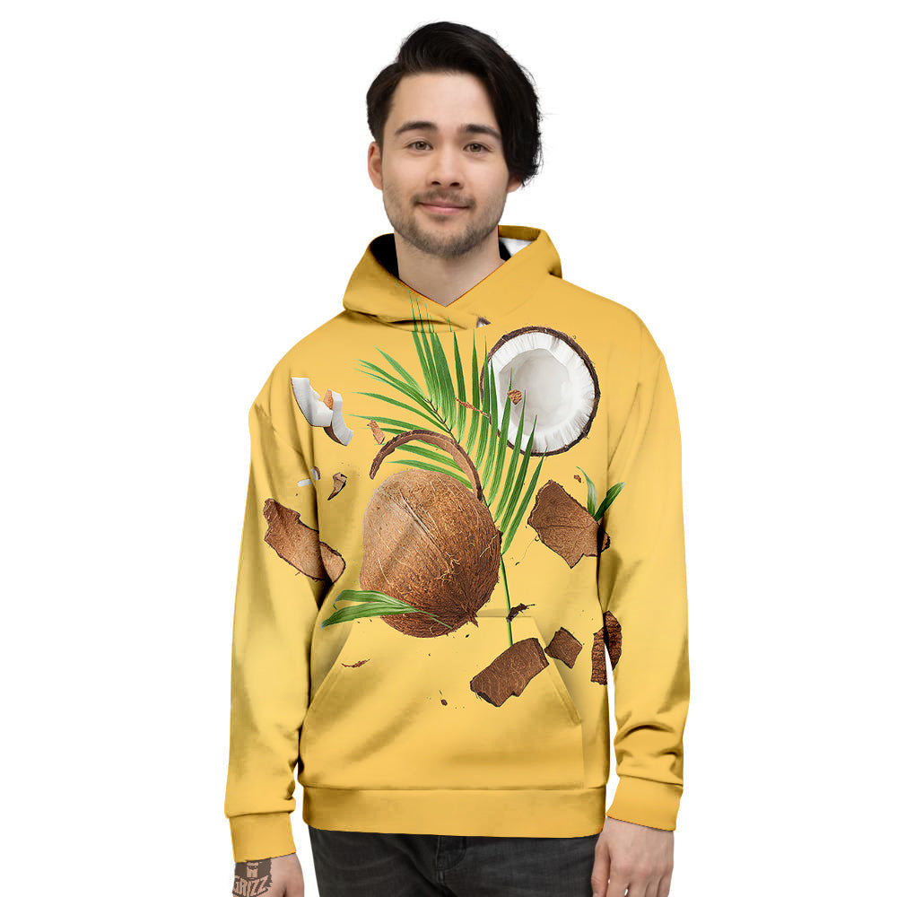3D Coconut Print Men's Hoodie-grizzshop