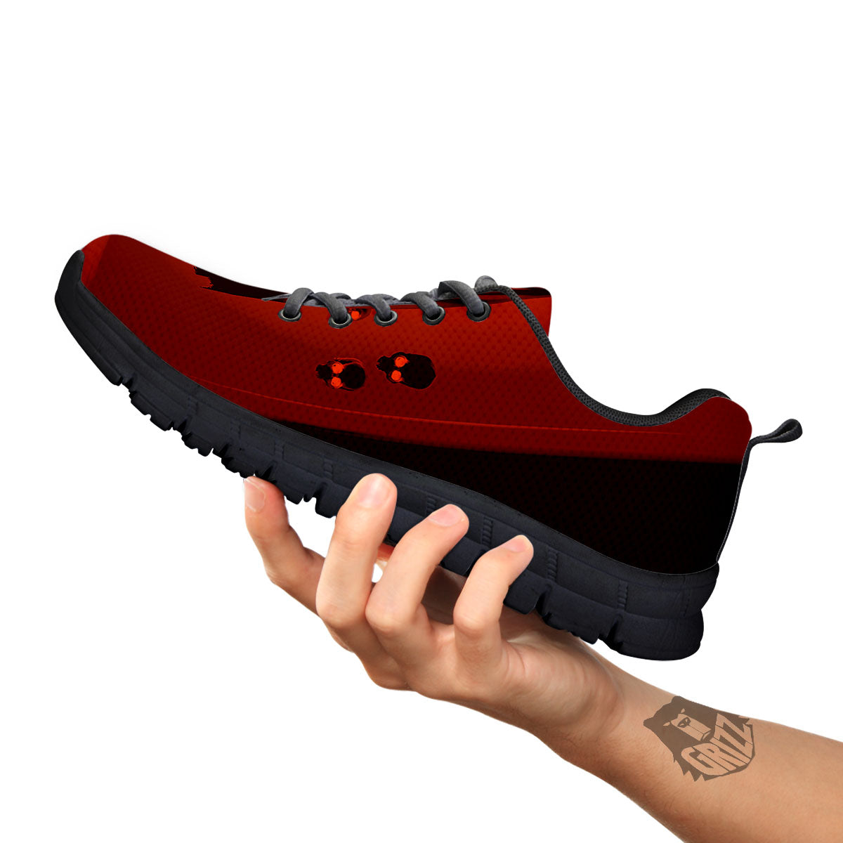 3D Ghost In The Darkness Print Black Sneaker-grizzshop