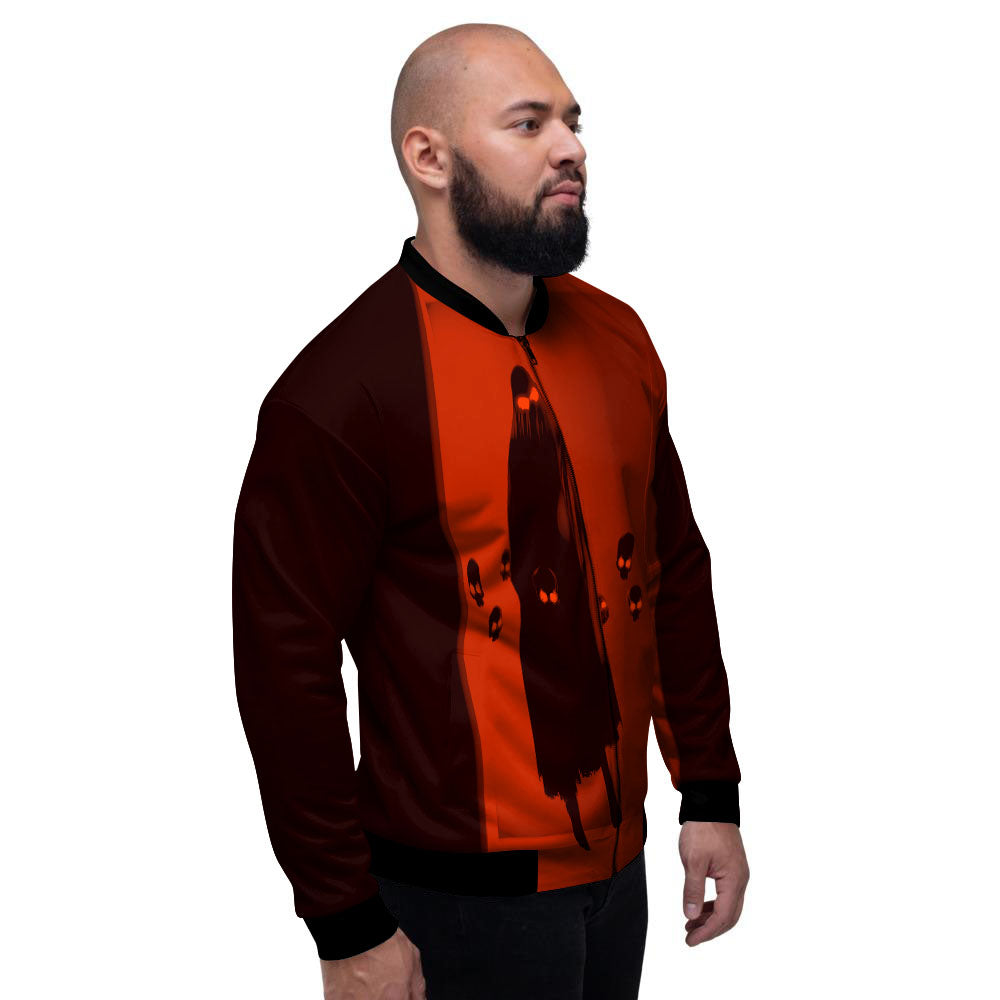 3D Ghost In The Darkness Print Men's Bomber Jacket-grizzshop
