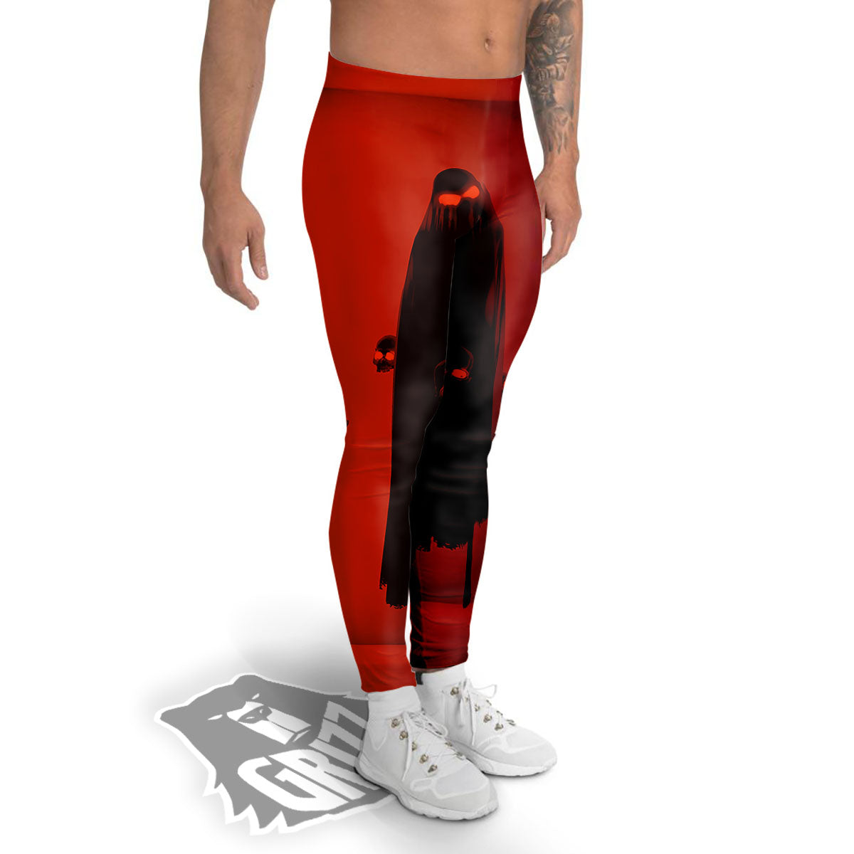 3D Ghost In The Darkness Print Men's Leggings-grizzshop
