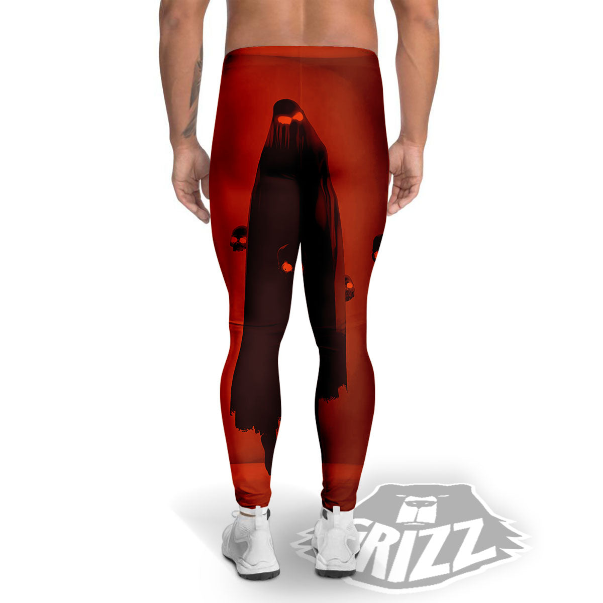 3D Ghost In The Darkness Print Men's Leggings-grizzshop