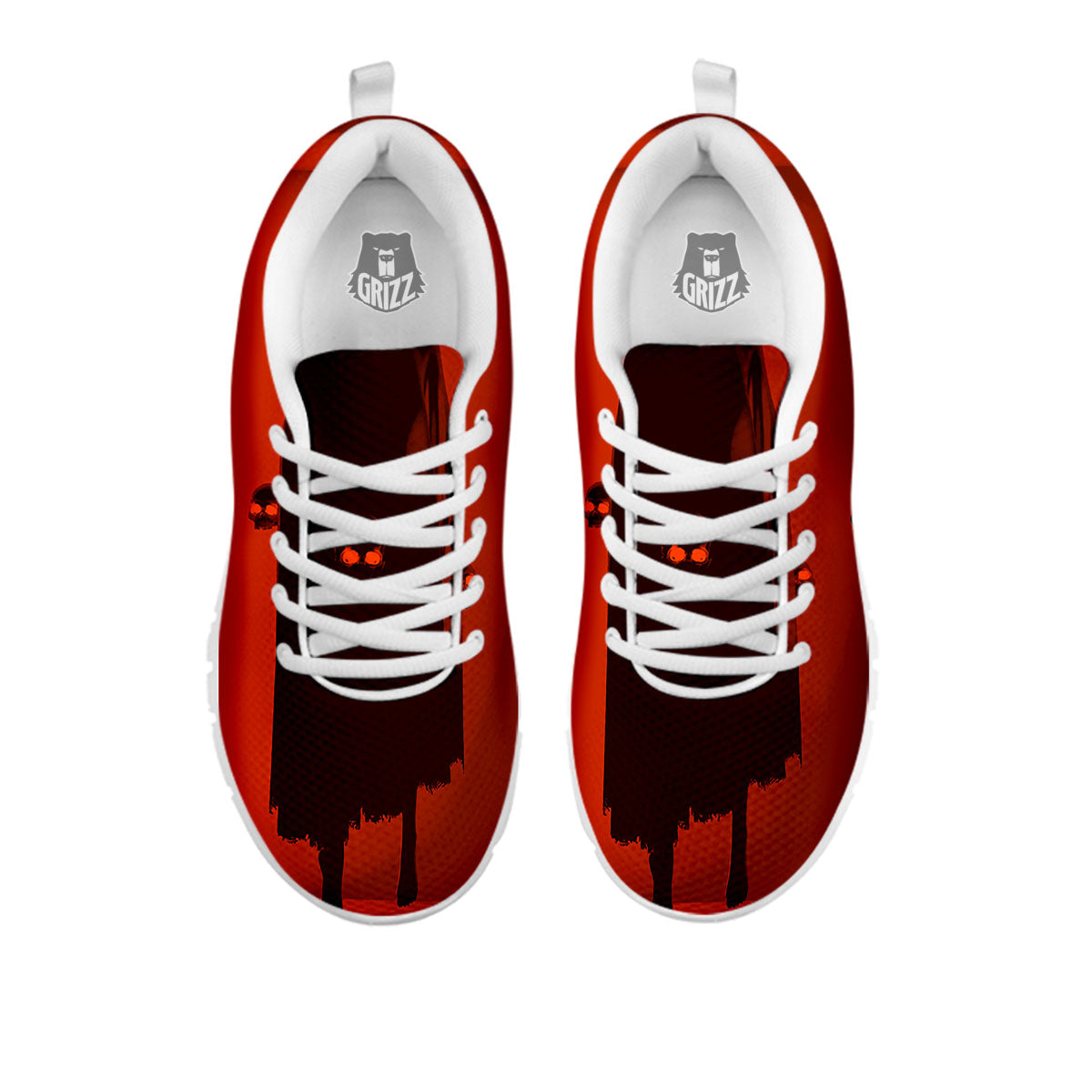 3D Ghost In The Darkness Print White Sneaker-grizzshop