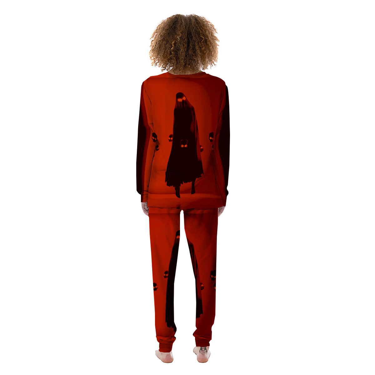 3D Ghost In The Darkness Print Women's Pajamas-grizzshop
