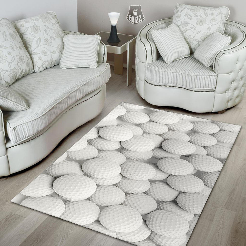3D Golf Ball Print Floor Mat-grizzshop